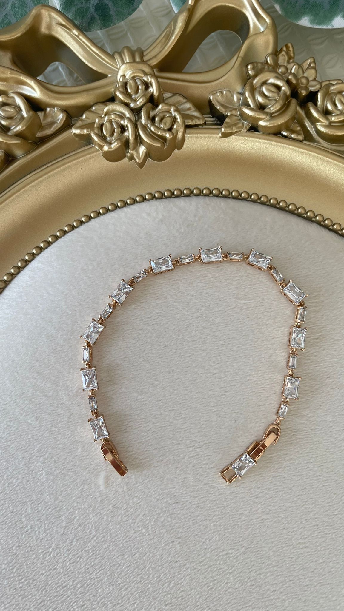 Vip 18K Rose Gold Renginde Ful Taşlı Suyolu
