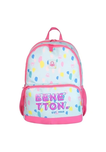 Benetton Kız Çocuk Anaokul Çantası Pembe Turkuaz