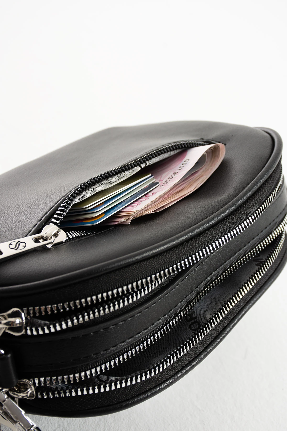 San Kadın Ayarlanabilir Çapraz Askılı 3 bölmeli Omuz ve Çapraz Çanta San1423