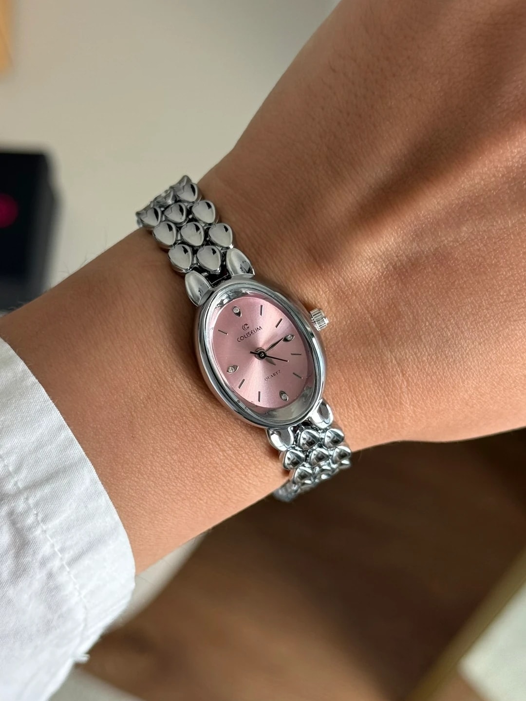 Fensa Minimal Vintage Model Kadın Kol Saati Gümüş (Pembe Kadran)

