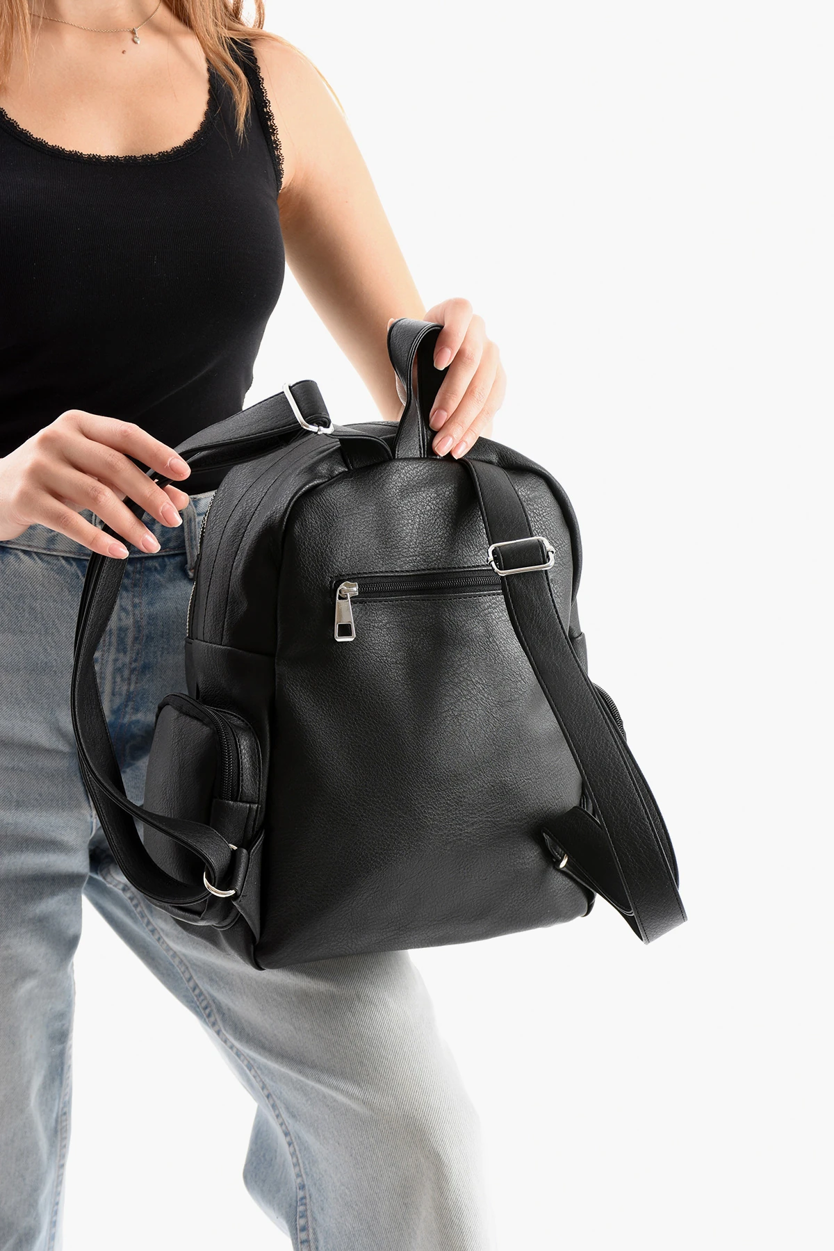 Mega Orjinal İthal Deri Sırt Çantası