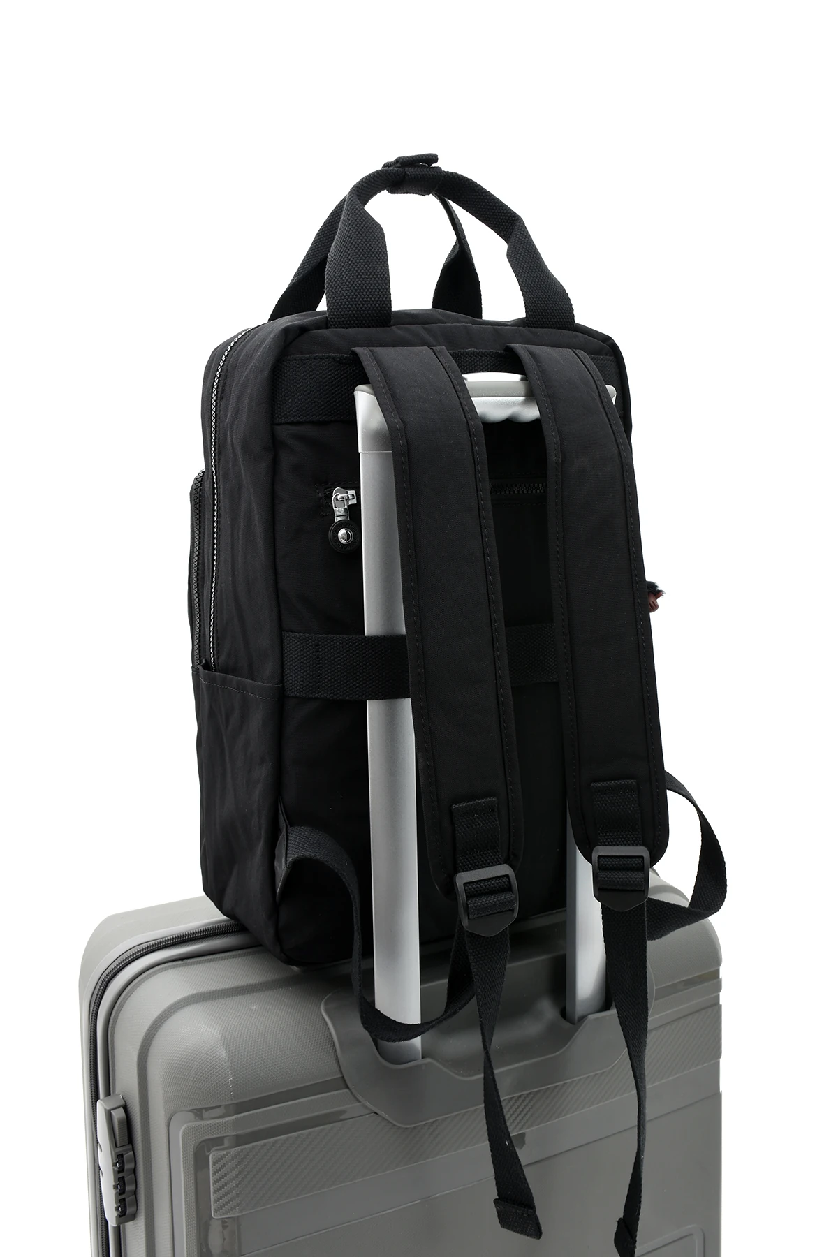 San Unisex Suya Dayanıklı Krinkıl Kumaş Çok Gözlü Orta Boy Laptop Okul Ve Sırt Çantası SAN3014