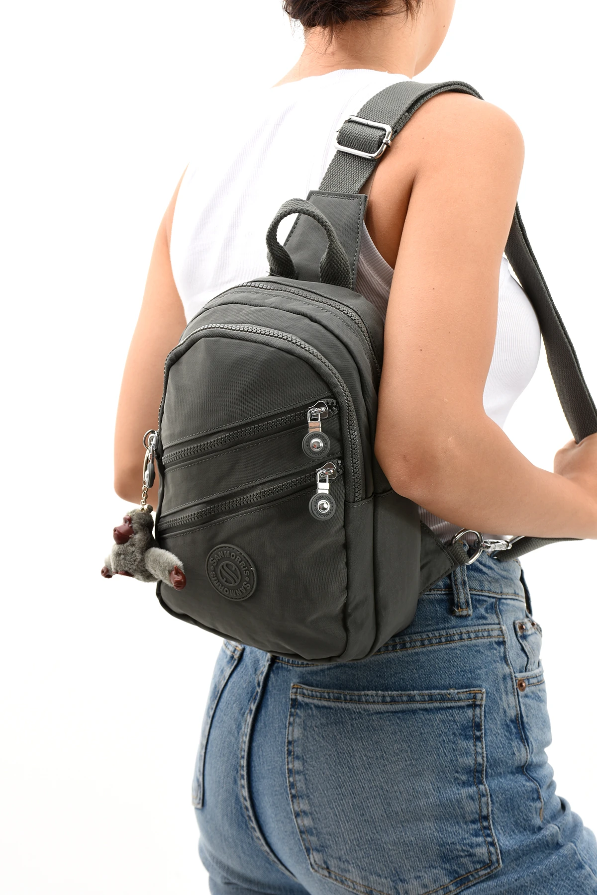 San Kırinkil Kumaş BodyBag - KOYU GRİ