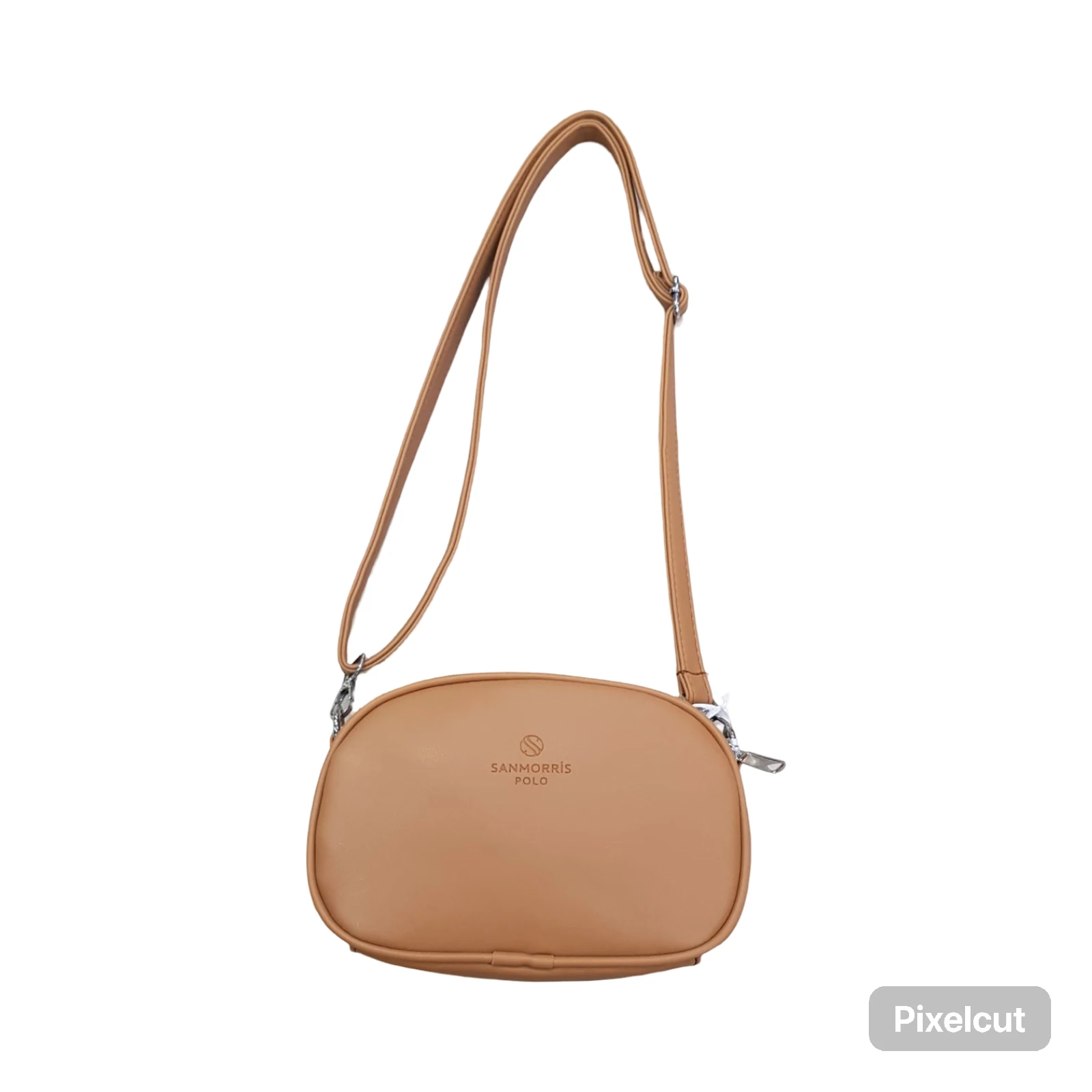 San Kadın Ayarlanabilir Çapraz Askılı 3 bölmeli Omuz ve Çapraz Çanta San1423 - Açık Taba