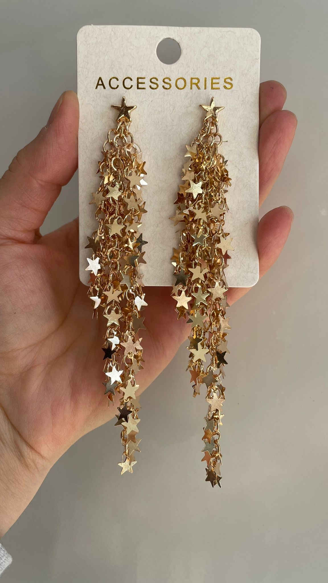 Marka Model Yıldız Uzun Küpe - GOLD