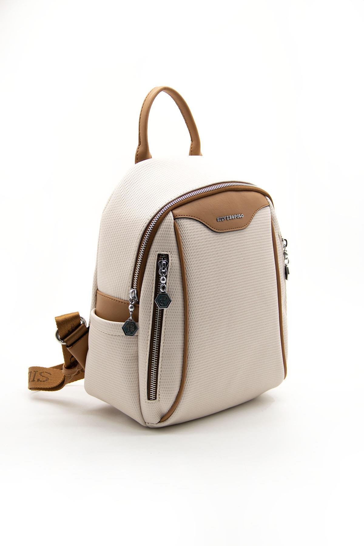 Silver & Polo Bej SP906 Kadın Sırt Çantası - BEJ TABA
