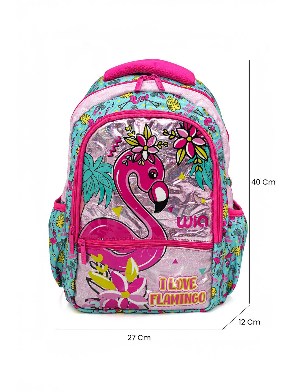 Wia Flamingo Desenli 3'lü Okul Çantası Seti