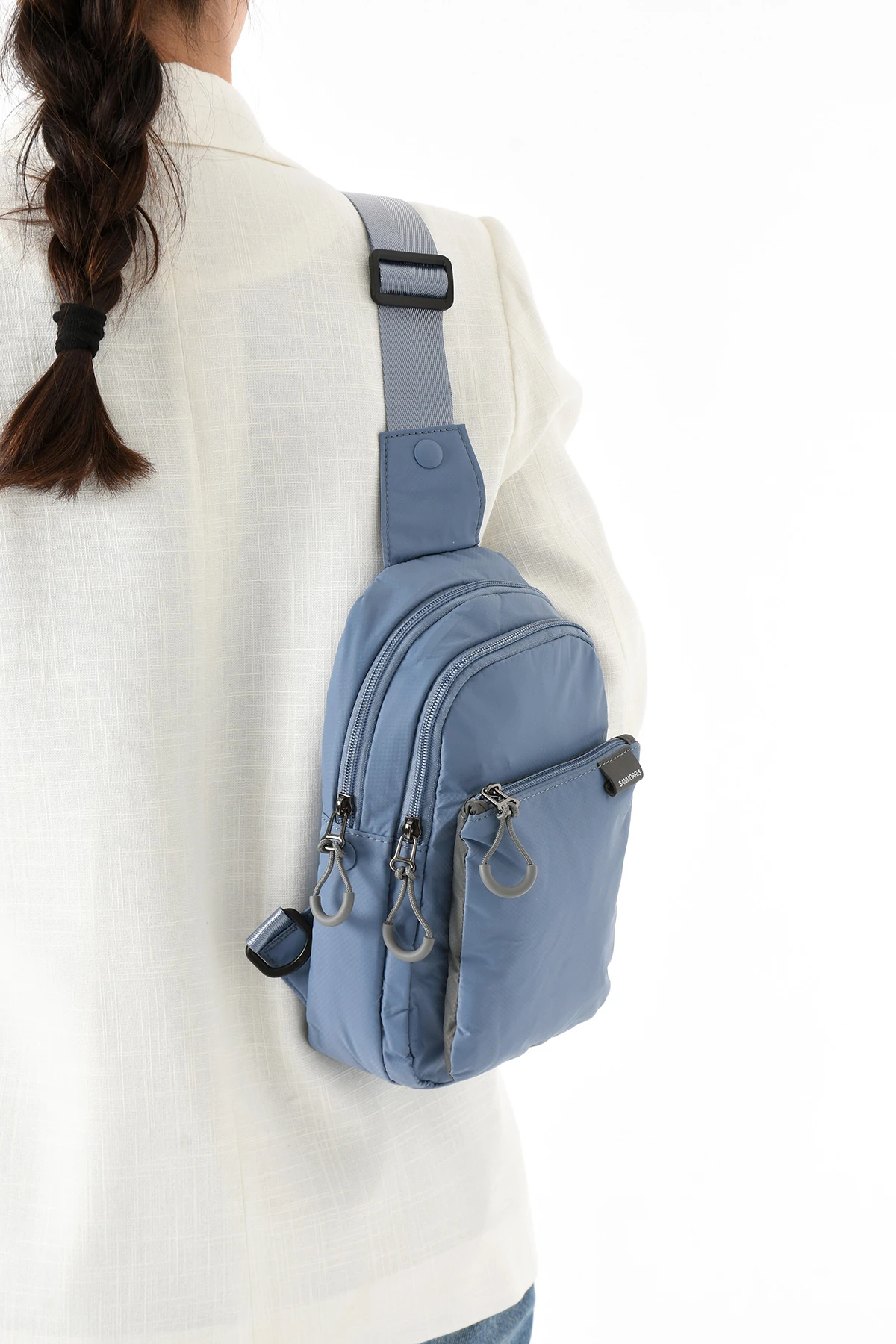 San İthal Kumaş Göğüs Çantası SAN6004 - AÇIK MAVİ