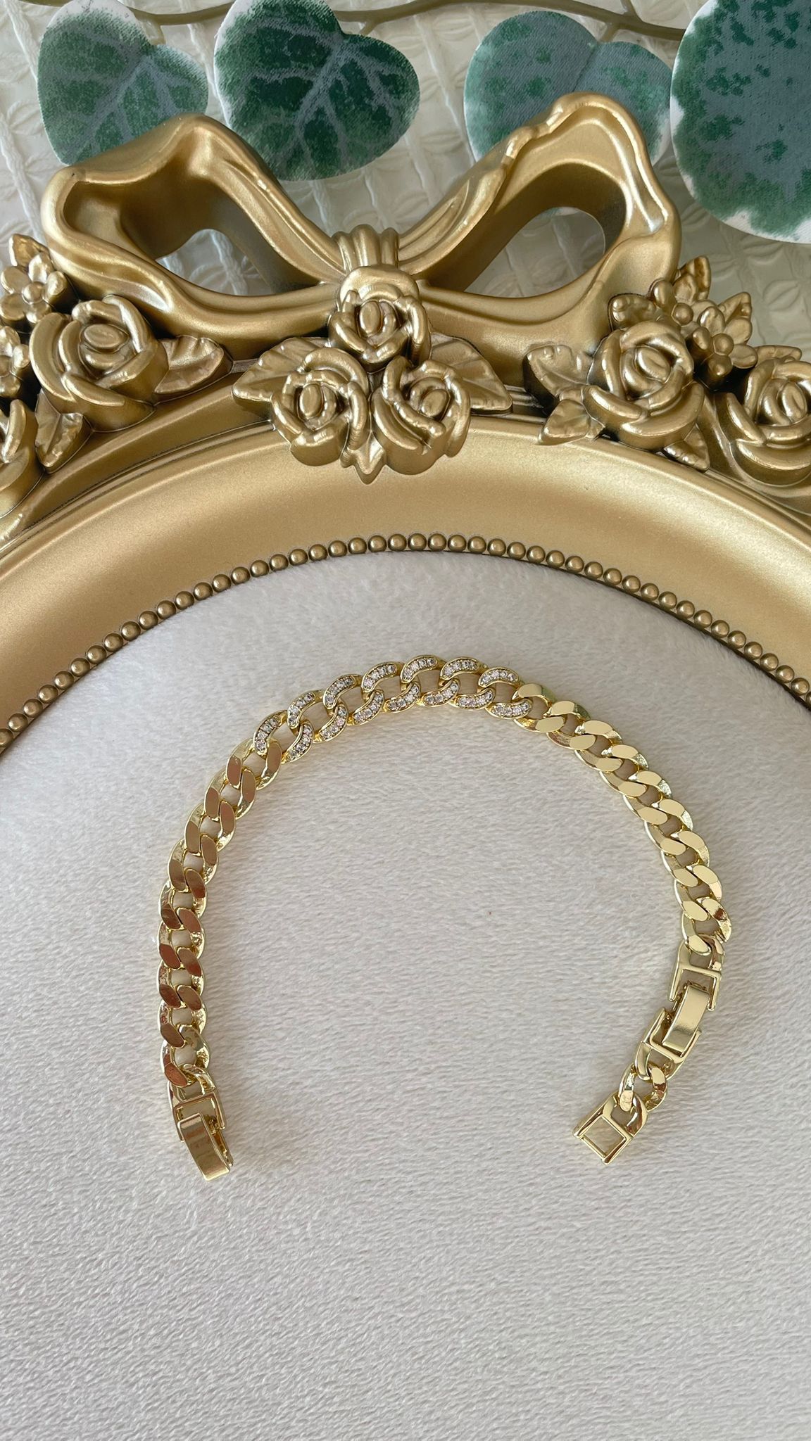 Vip 14K Ortası Taşlı Gurmet Model Bileklik