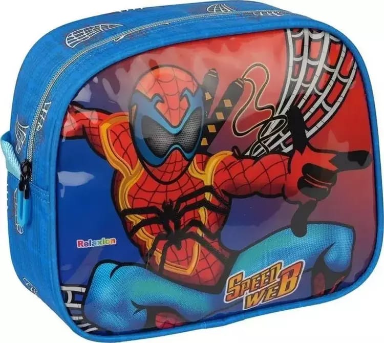 Yeni Sezon Mavi Spiderman Figürlü İlkokul Sırt Çantası Beslenme Çantası Kalemlik Üçlü Takım