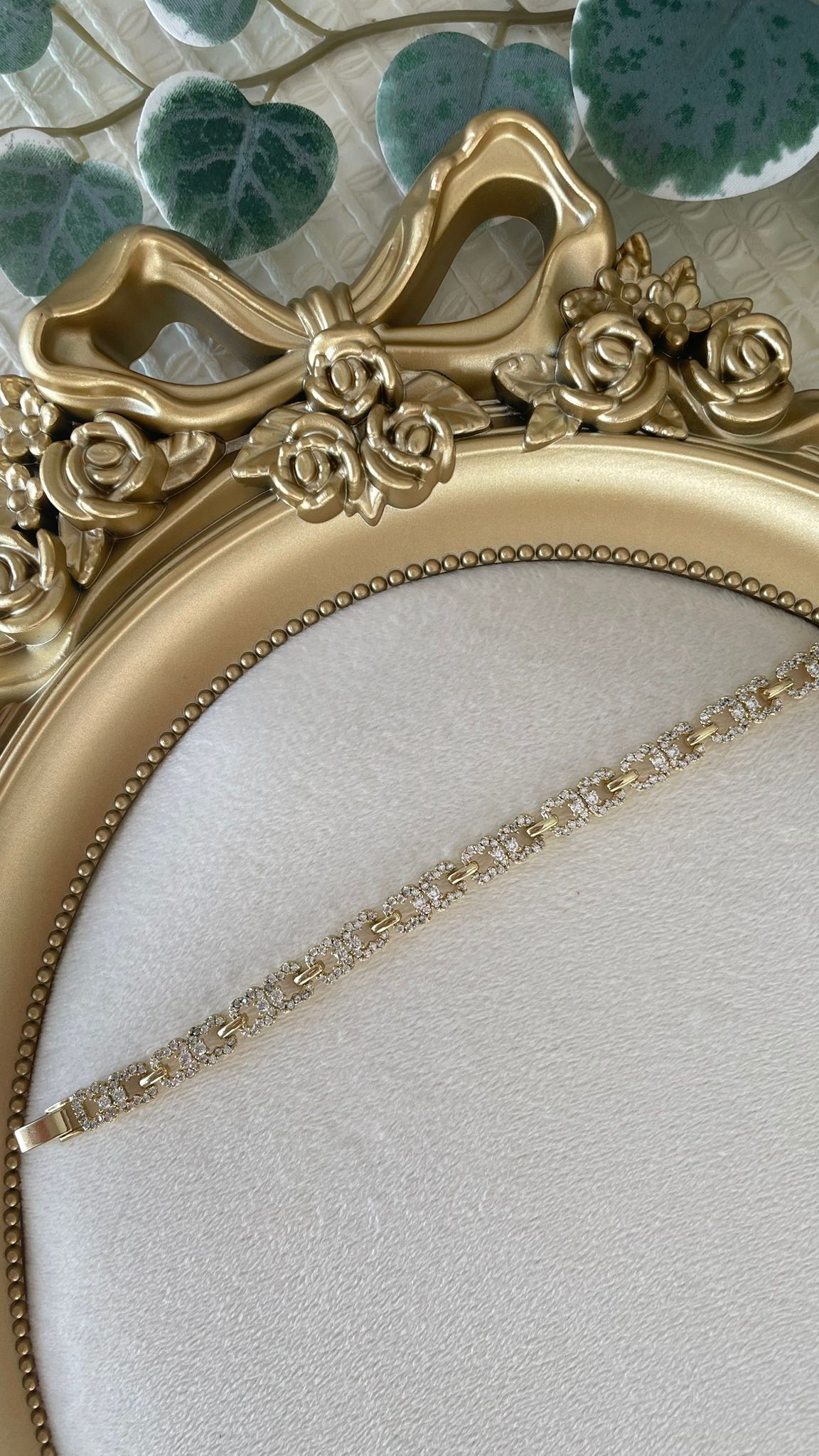 Vip 14K Taşlı Yonca Detaylı Bileklik