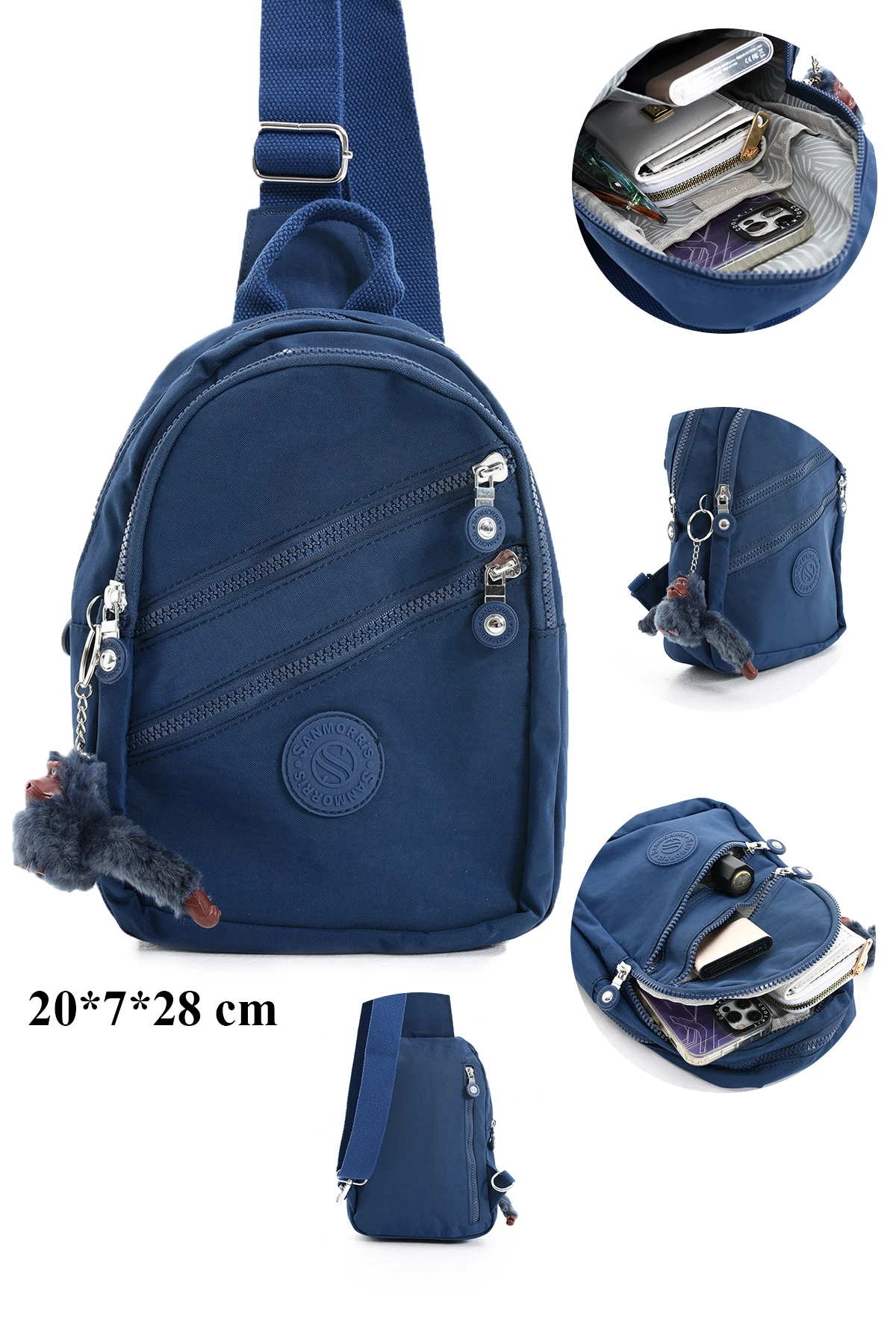 San Kırinkil Kumaş BodyBag - LACİVERT