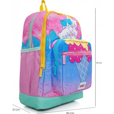 Wia Dondurma Kedi Desenli 3'lü Okul Çantası Seti