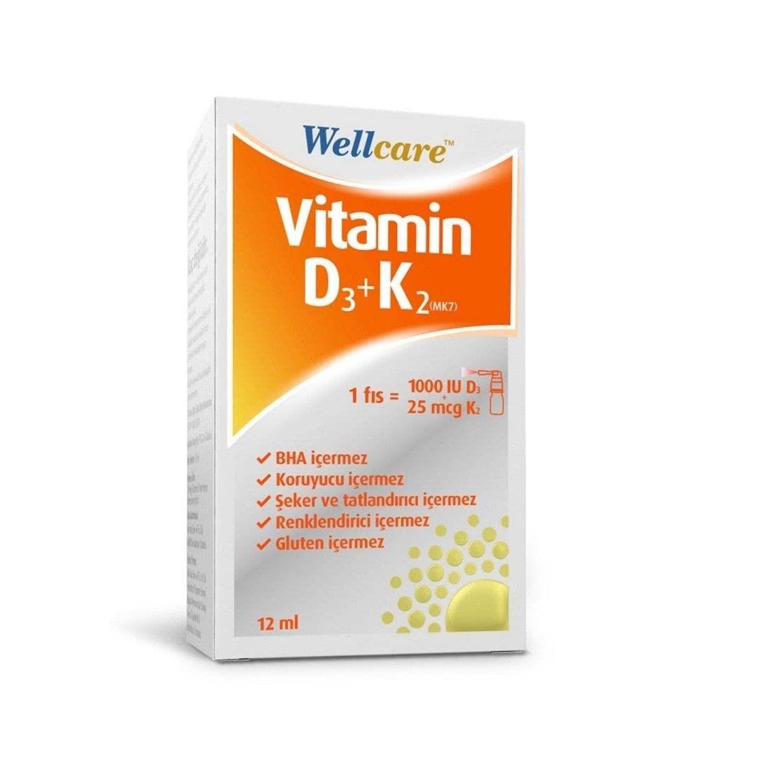 Wellcare Wellcare Vitamin D3 K2 12 ml