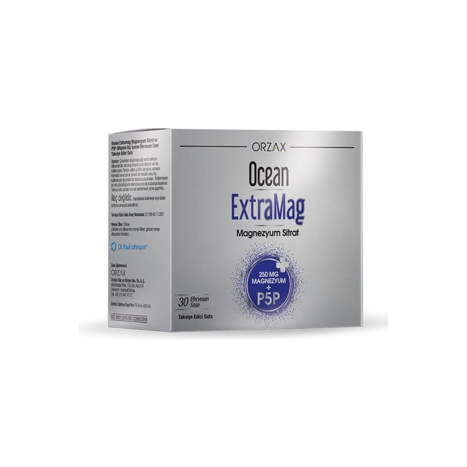Orzax Ocean Extramag Magnezyum Sitrat 250 mg 30 Saşe
