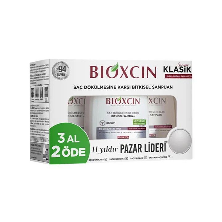 Bioxcin Genesis Kuru ve Normal Saçlar için Şampuan 3 x 300ml | 3 AL 2 ÖDE