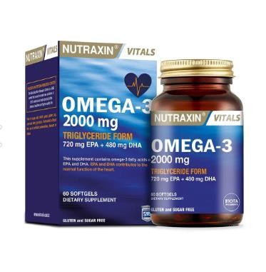 Nutraxin Omega 3 Balık Yağı 2000 mg 60 SoftGel