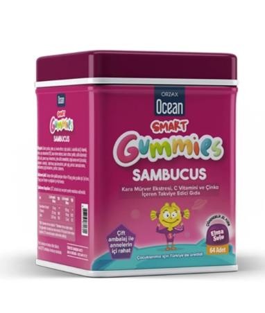 Orzax Smart Gummies Sambucus Takviye Edici Gıda 64 Adet