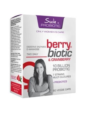 Suda Probiotic Berrybiotic Cranberry İçeren Takviye Edici Gıda 60 Kapsül
