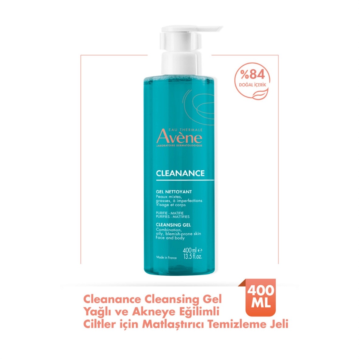 Avene Cleanance Gel Nettoyant Temizleme Jeli 400 ml