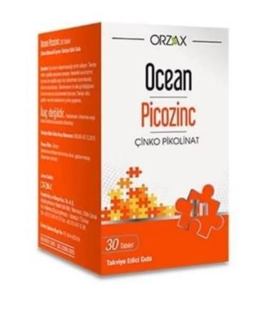 Orzax Ocean Picozinc Takviye Edici Gıda 30 Tablet