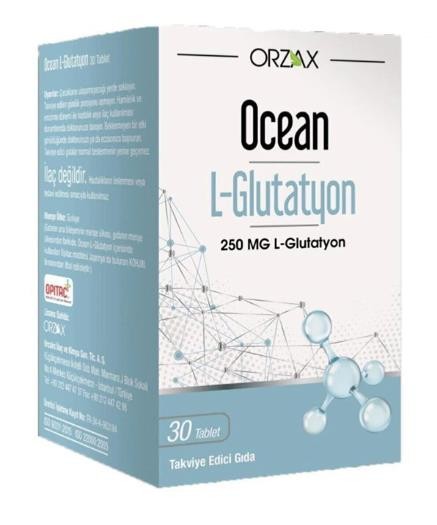 Orzax Ocean L-Glutathione 250 mg 30 Tablet Takviye Edici Gıda