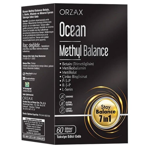 Orzax Ocean Methyl Balance Takviye Edici Gıda 60 Kapsül