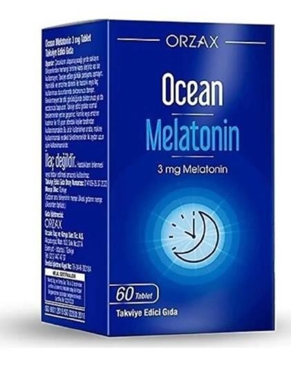 Orzax Ocean Melatonin Takviye Edici Gıda 60 Tablet