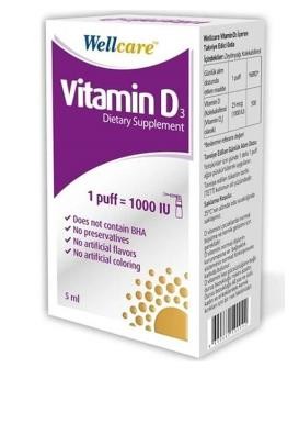 Wellcare Vitamin D3-1000 IU Sprey 5 ml