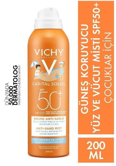 Vichy Ideal Soleil Spf50+ Çocuklar İçin Yüksek Korumalı Güneş Spreyi 200ml