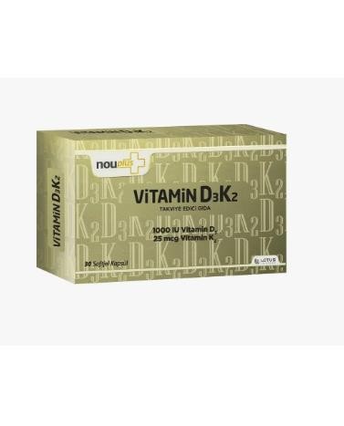 Nouplus Vitamin D3K2 Softjel 30 Yumuşak Kapsül