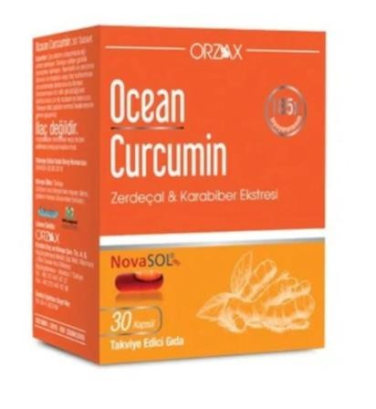 Orzax Ocean Curcumin Karabiber Ekstresi Takviye Edici Gıda 30 Kapsül