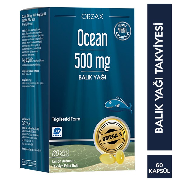 Orzax Ocean 500mg 60 Kapsül