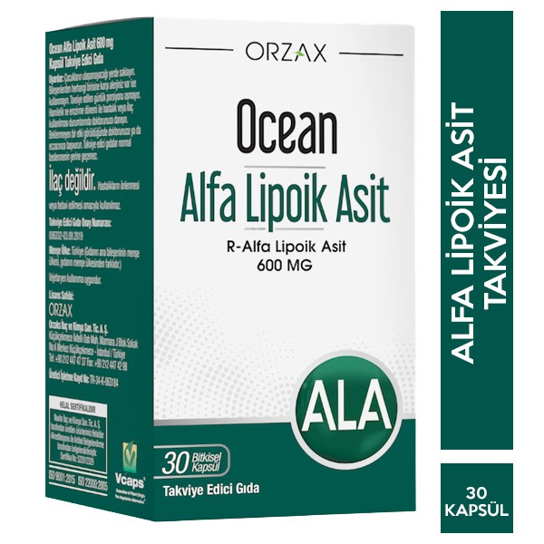 Orzax Ocean Alfa Lipoik Asit 600 mg 30 Tablet