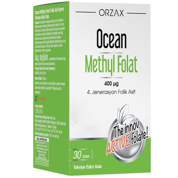 Orzax Ocean Methyl Folat 30 Tablet