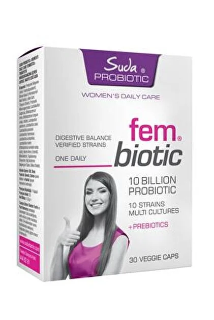 Suda Vitamin Probiotic Women's Daily Care Fembiotic 30 Kapsül
