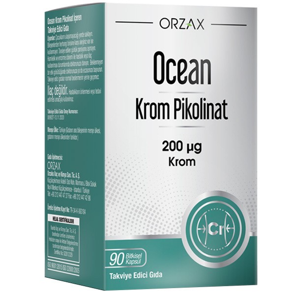 Orzax Ocean Krom Pikolinat 90 Bitkisel Kapsül