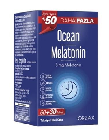 Orzax Ocean Melatonin Takviye Edici Gıda 60+30 Tablet