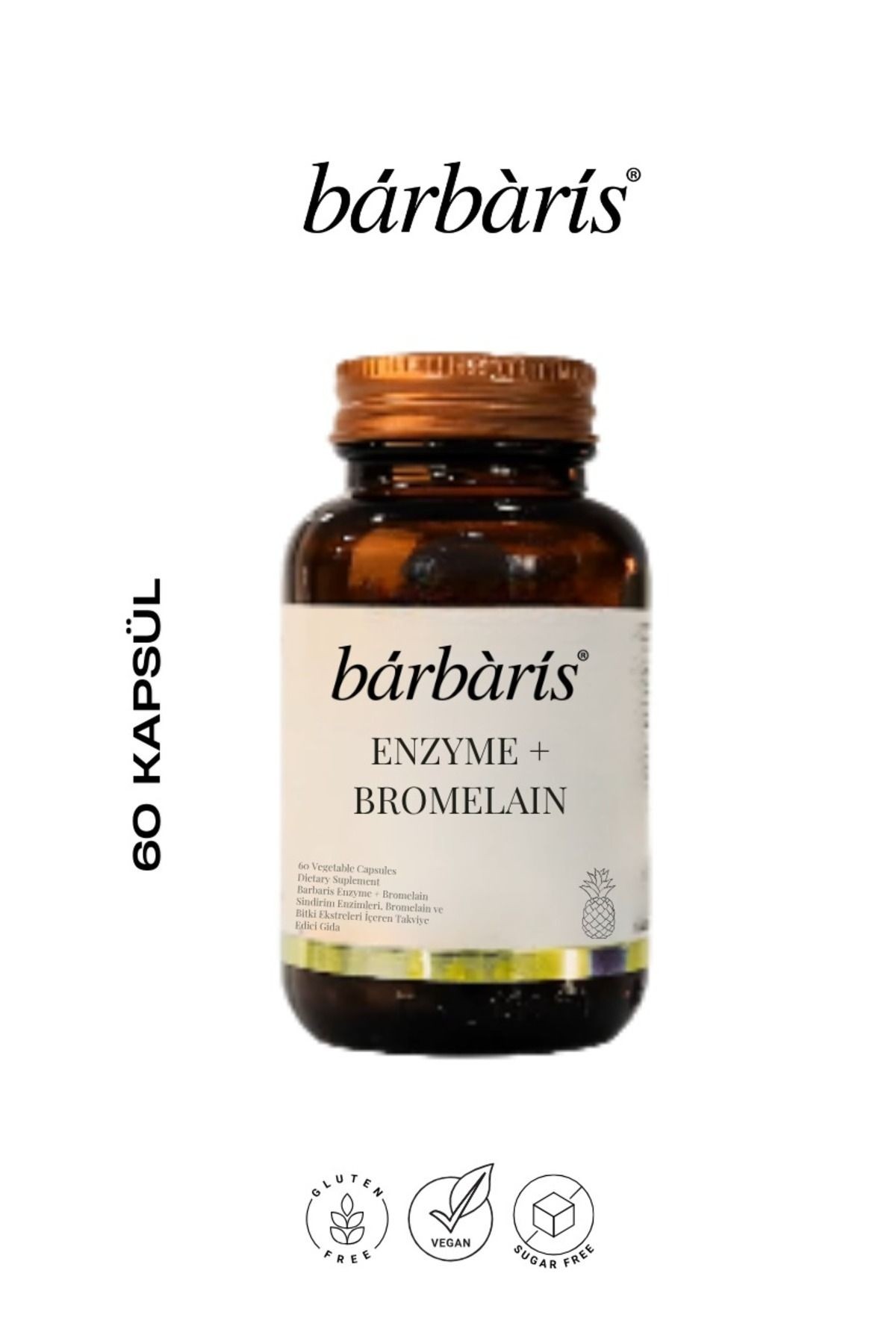 BARBARİS ENZYME+BROMELAIN 60 CAPSULES