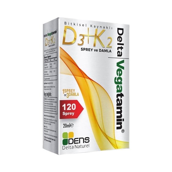 Dens Delta Naturel Vegatamin Vegan D3+k2 Sprey - Damla 20ml