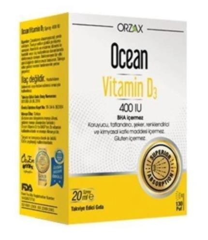 Orzax Ocean Vitamin D3 400 IU Sprey 20ml
