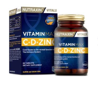 Nutraxin Vitamin Max Vitamin C, D ve Çinko 60 Tablet