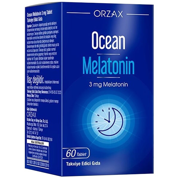 Orzax Ocean Melatonin Takviye Edici Gıda 60 Tablet