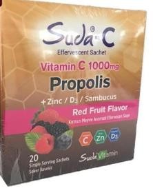 Suda C Propolis Kırmızı Meyveler 20 Saşe
