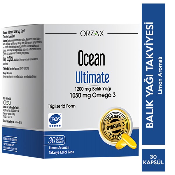 Ocean Ultimate 1200 Mg Balık Yağı 30 Kapsül