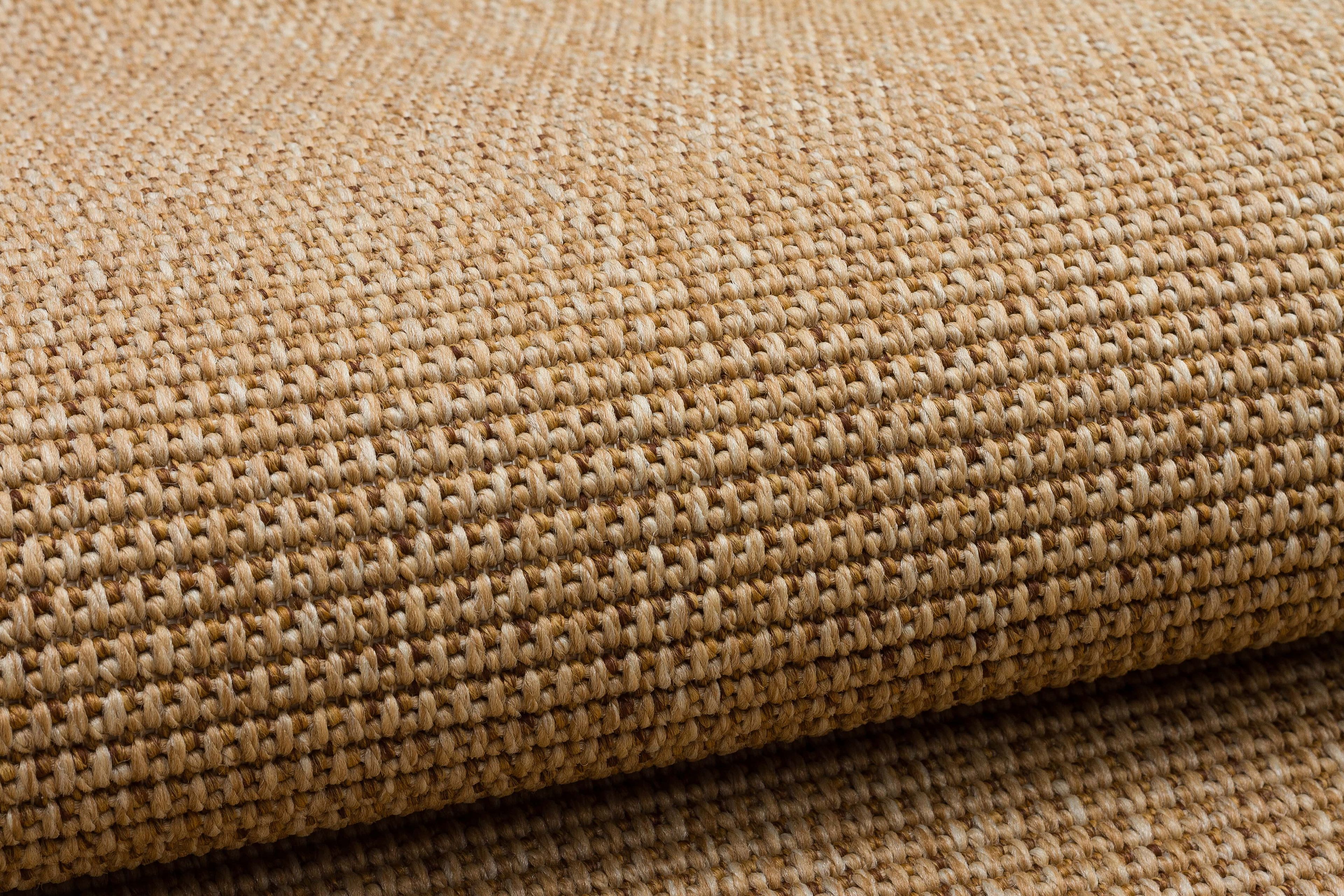 Bordürlü Sisal Serisi Vizon Sarı Bordür Natural Dokuma B3610C