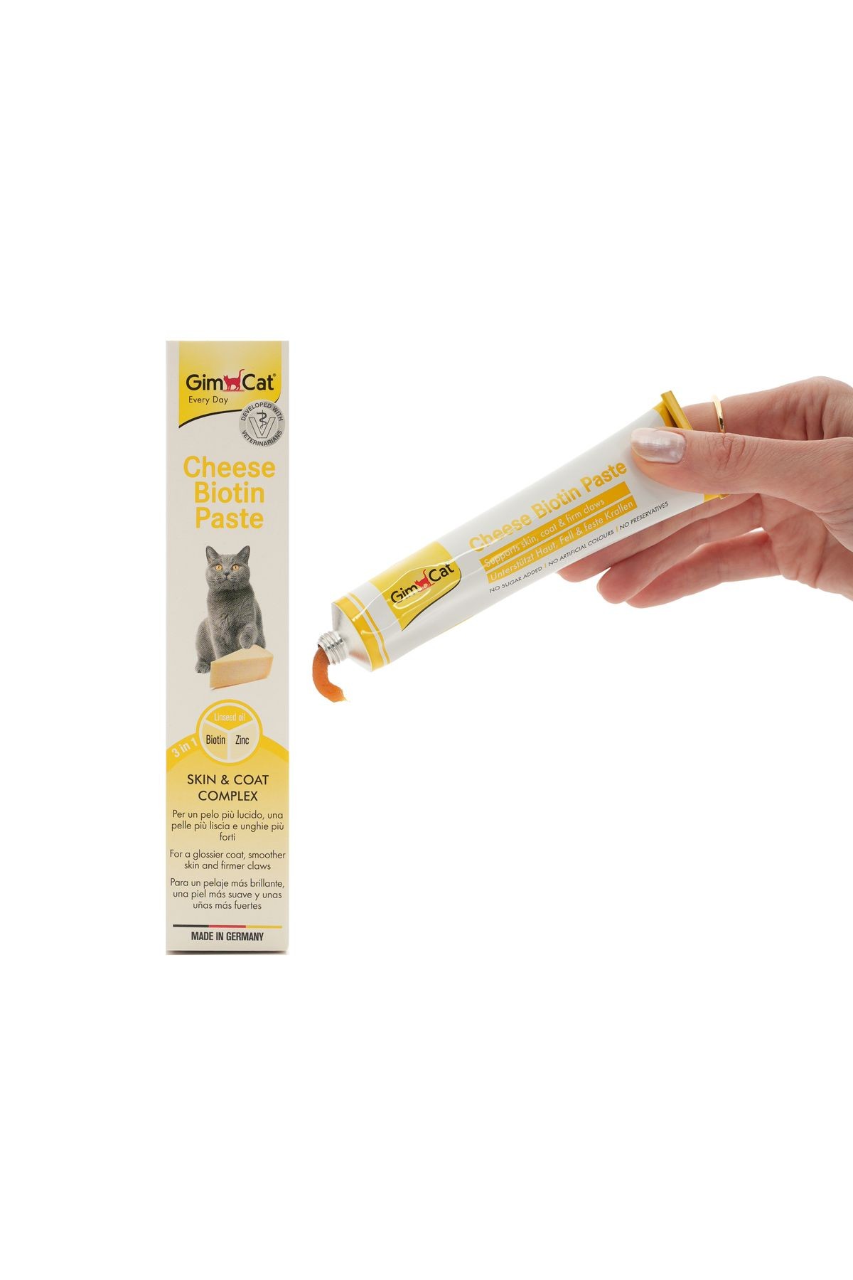 GimCat 3’lü Premium Bakım Seti – Bağışıklık + Tüy Bakımı + Tüy Yumağı Desteği