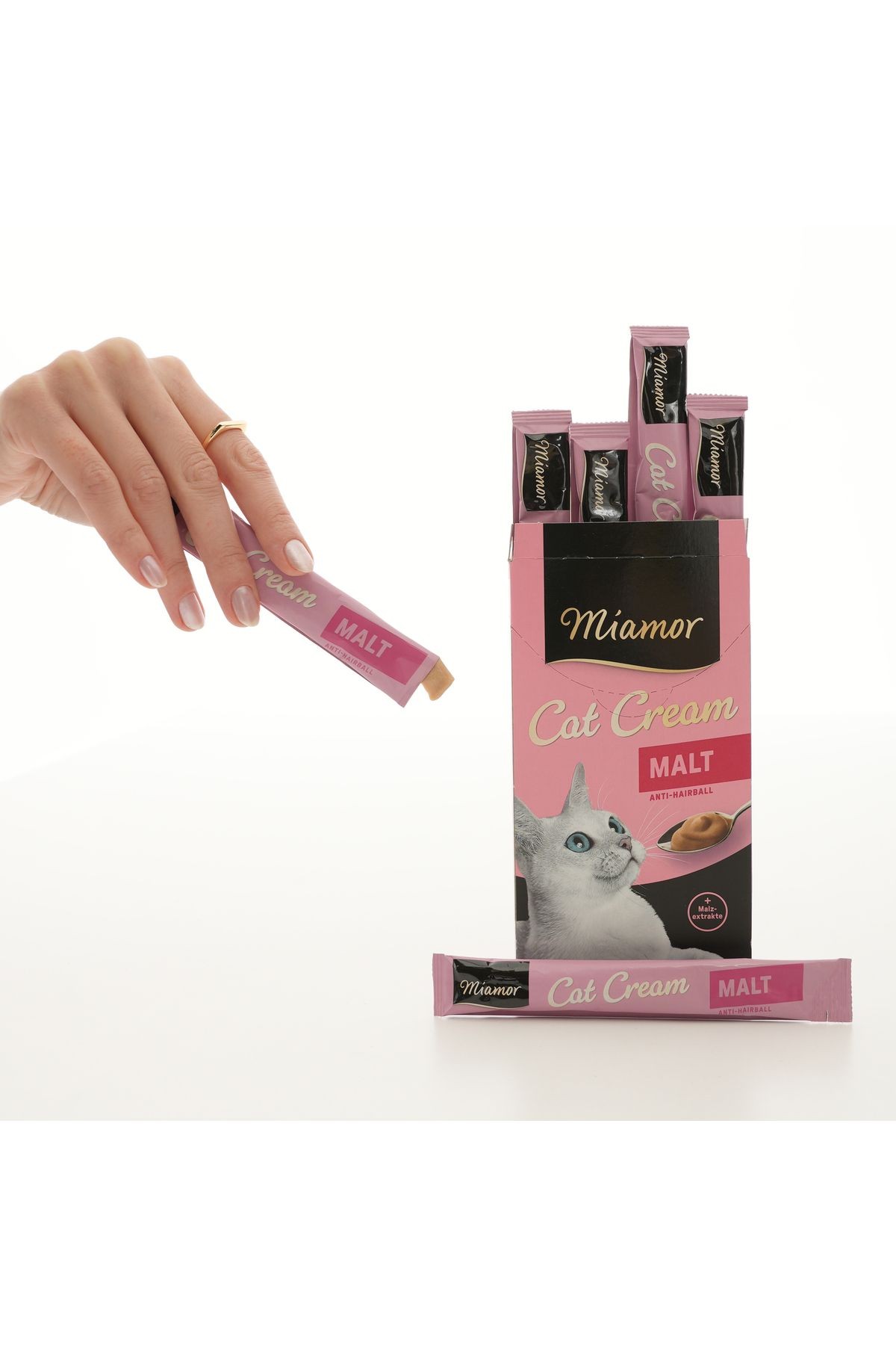 Cat Cream Malt – Tüy Yumağı Önleyici Kedi Ödülü – 6x15 g