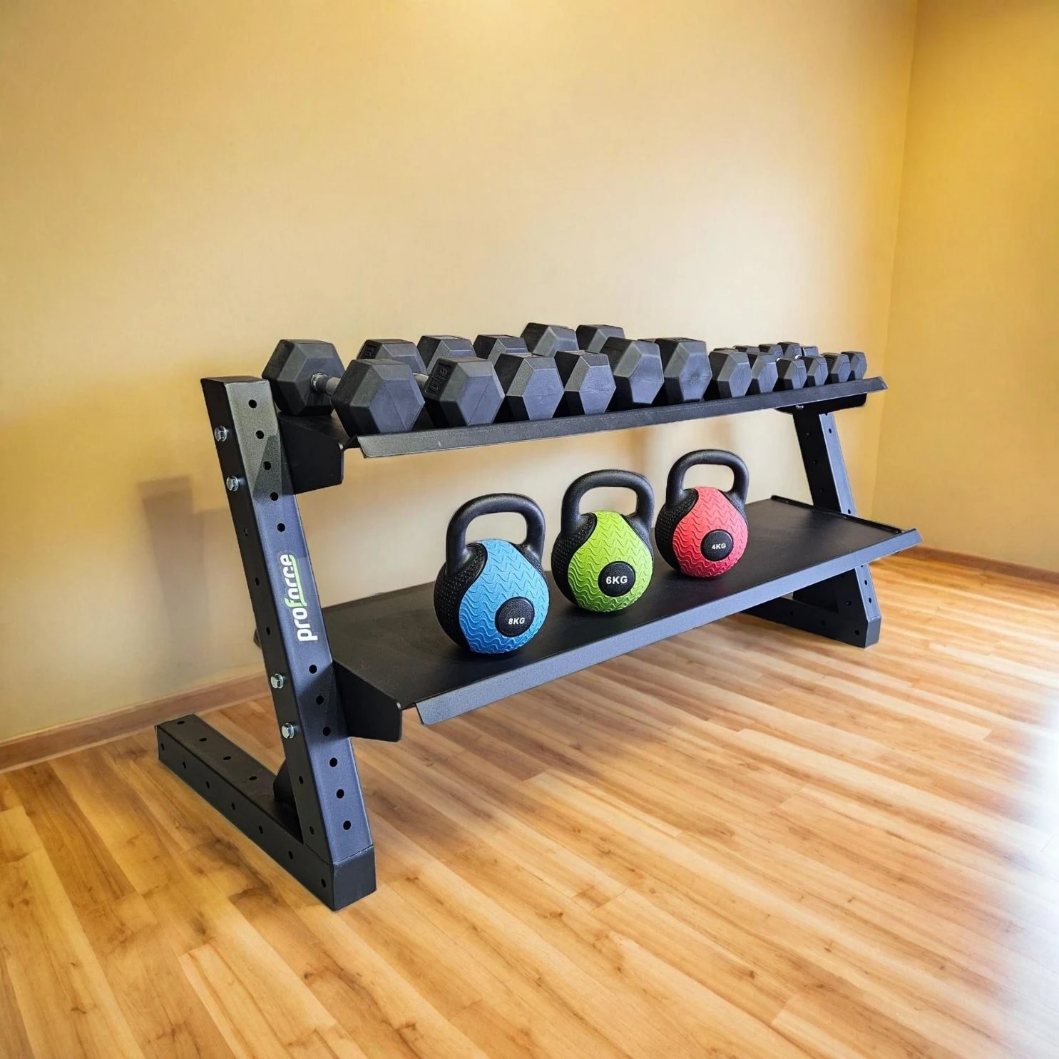 İki Katlı Hex Dambıl Standı