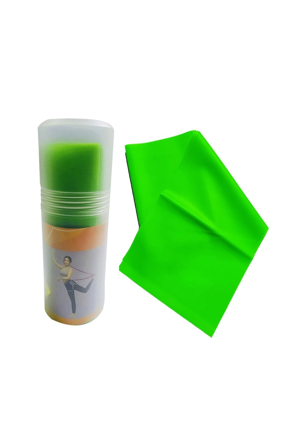 Pilates Bandı Orta Sert 140 X 15 Cm Egzersiz Direnç Lastiği Yeşil